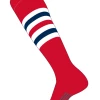 Twin City Dugout Knee High Socks - Scarlet White Navy