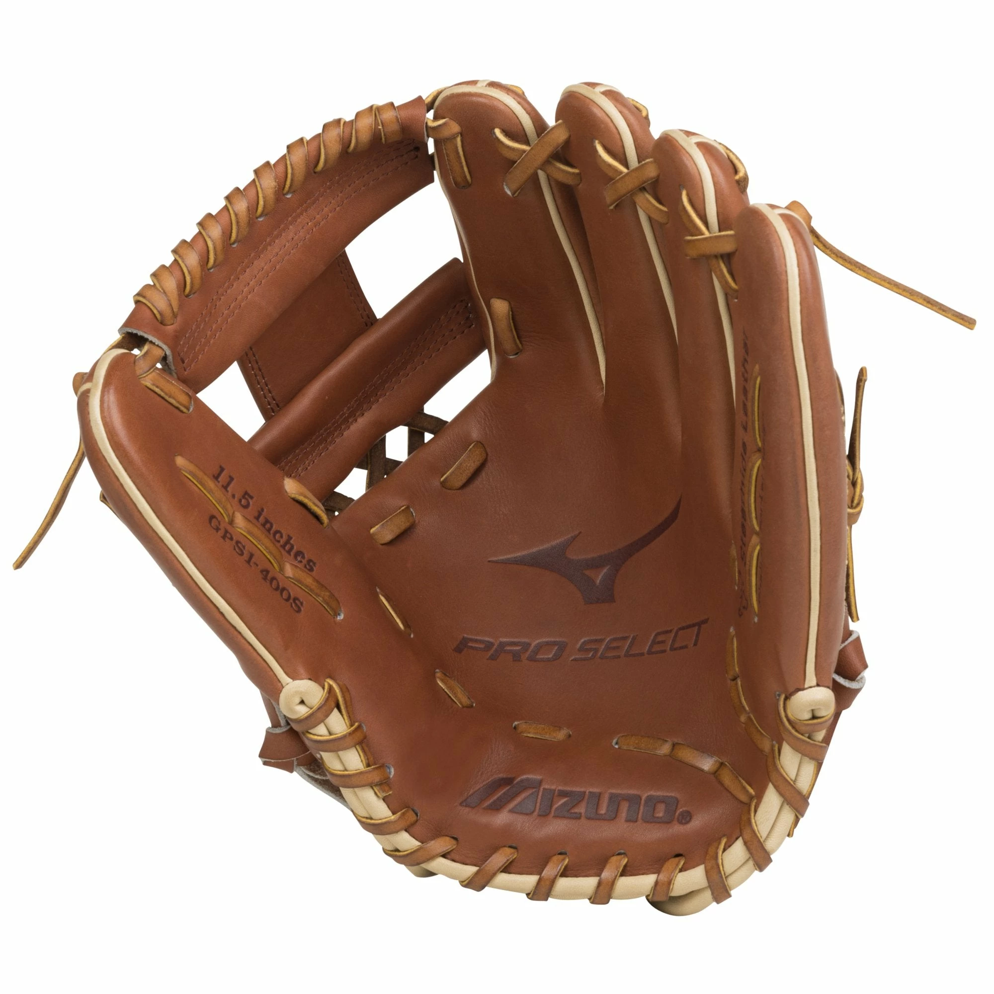 Mizuno Pro Select 11.50" Infield Glove GPS1-400S - Brown 2 Mizuno Pro Select 11.50" Infield Glove GPS1-400S - Brown - Image 2