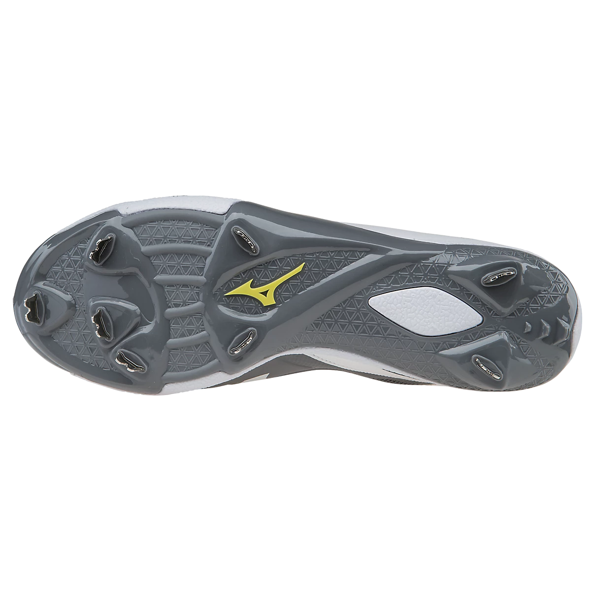 Mizuno Heist IQ Mid Cleats - Gray White 5 Mizuno Heist IQ Mid Cleats - Gray White - Image 5