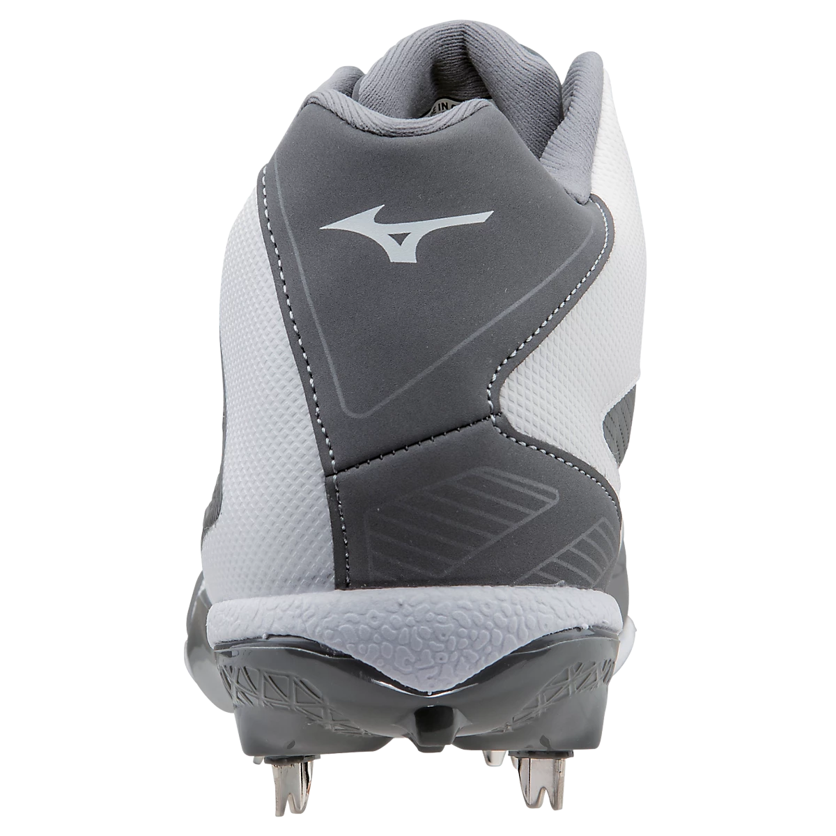 Mizuno Heist IQ Mid Cleats - Gray White 3 Mizuno Heist IQ Mid Cleats - Gray White - Image 3