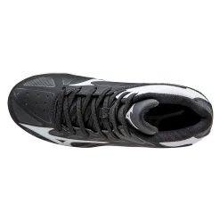 Mizuno 9-Spike Advanced Youth Franchise 8 Mid - Black White -Baseball Apparel Sales Store 320506 9000 04 fmt png alpha op usm 1.5 1