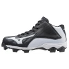 Mizuno 9-Spike Advanced Youth Franchise 8 Mid - Black White