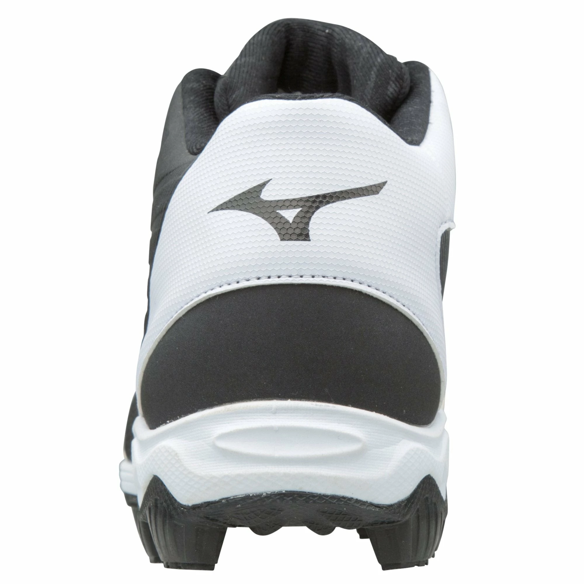 Mizuno Men's 9-Spike Advanced Franchise 9 Mid Molded Cleats - Black White 5 Mizuno Men's 9-Spike Advanced Franchise 9 Mid Molded Cleats - Black White - Image 5
