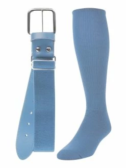 Twin City Belt Knee High Sock Combo - Columbia Blue