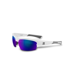 Marucci MV463Y Youth Performance Sunglasses - Matte White Blue Lenses
