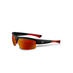 Marucci MV463Y Youth Performance Sunglasses - Matte Black Red Lenses