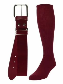Twin City Belt Knee High Sock Combo - Cardinal