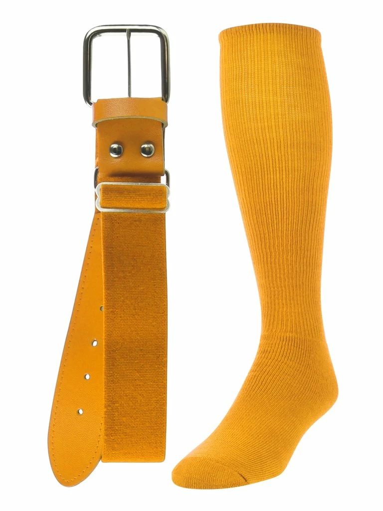 Twin City Belt Knee High Sock Combo - Gold 1 Twin City Belt Knee High Sock Combo - Gold