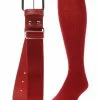 Twin City Belt Knee High Sock Combo - Scarlet