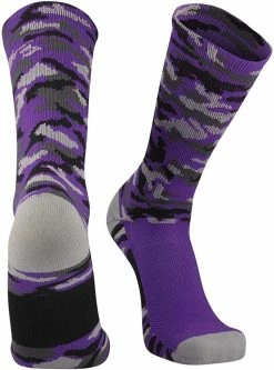 Twin City Woodland Camo Crew Socks - Purple Camo