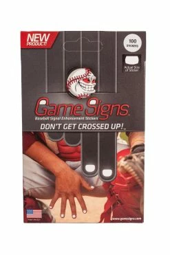 Game Signs Baseball Signal Stickers Optic White -100 Pk