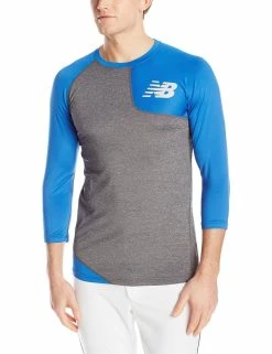 New Balance Asym Baseball Base Layer Left - Royal