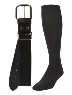 Twin City Belt Knee High Sock Combo - Black