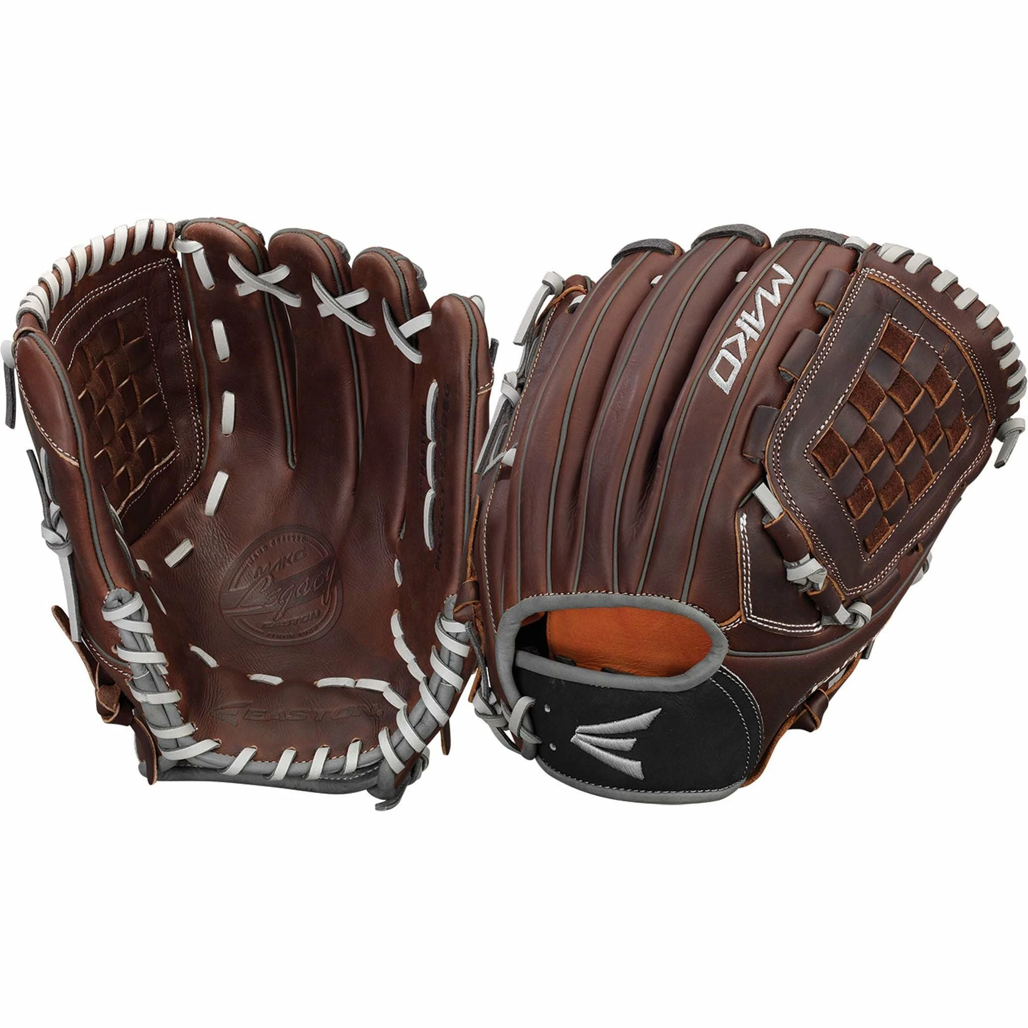 Easton Mako Legacy 12.00" Woven Web Infield Pitcher Glove - Brown 3 Easton Mako Legacy 12.00" Woven Web Infield Pitcher Glove - Brown - Image 3
