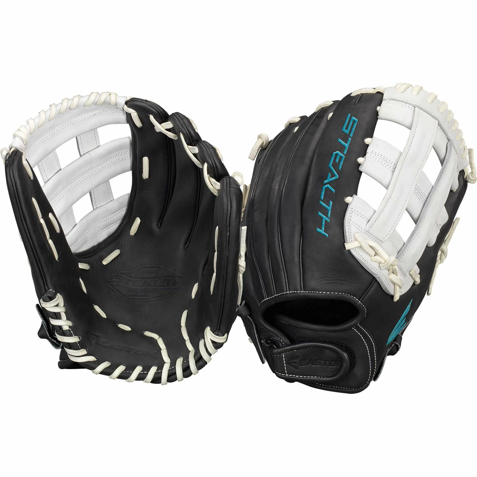 Easton Stealth Pro 12.75" FP Outfield Glove - Black White 3 Easton Stealth Pro 12.75" FP Outfield Glove - Black White - Image 3
