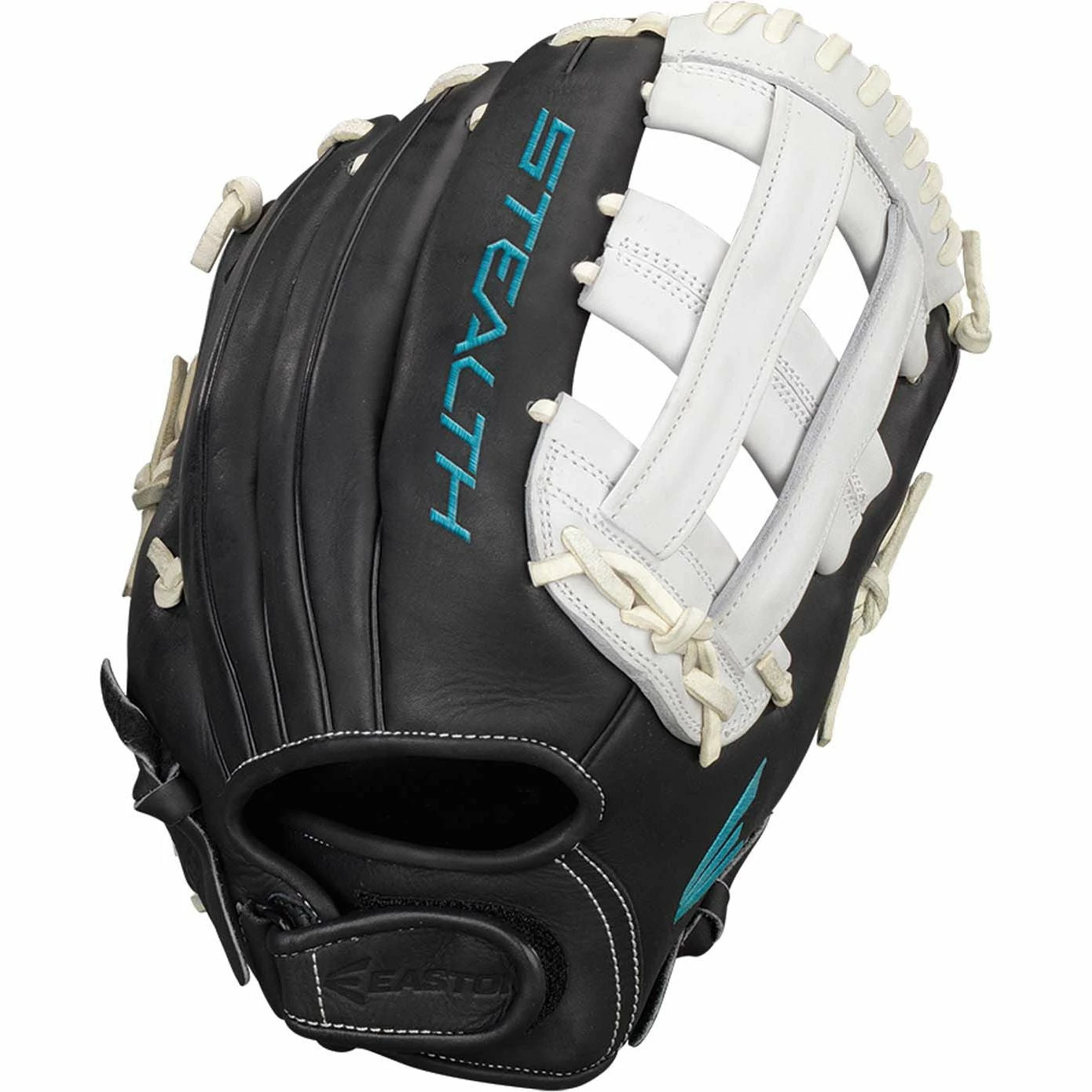 Easton Stealth Pro 12.75" FP Outfield Glove - Black White 1 Easton Stealth Pro 12.75" FP Outfield Glove - Black White