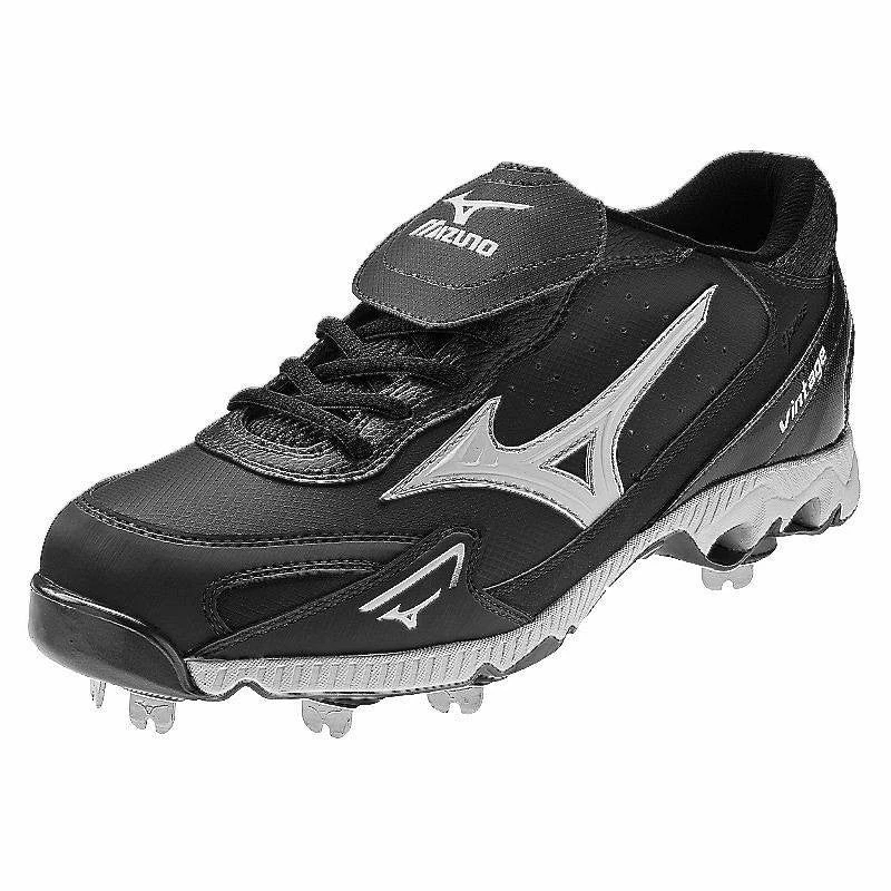 Mizuno 9-Spike Vintage G6 Low Black-White 1 Mizuno 9-Spike Vintage G6 Low Black-White