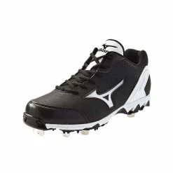 Mizuno 9-Spike Vintage 7 Switch Men's Metal Cleat - Black White