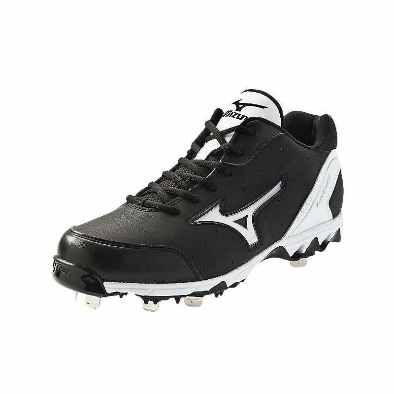 Mizuno 9-Spike Vintage 7 Switch Men's Metal Cleat - Black White 1 Mizuno 9-Spike Vintage 7 Switch Men's Metal Cleat - Black White