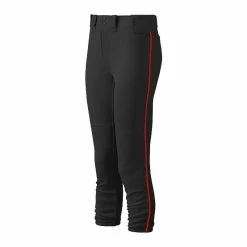 Mizuno Women's Select Belted Piped Pant - Black Red