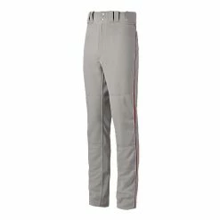 Mizuno Premier Pro Men's Piped Baseball Pant G24 - Grey Red