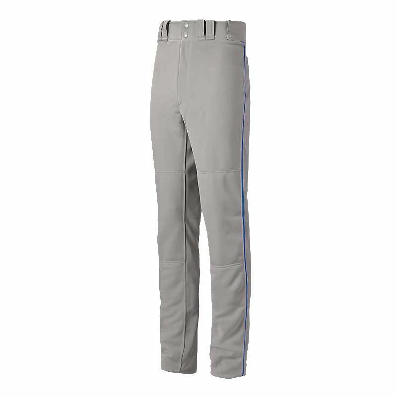 Mizuno Youth Select Pro Piped Pants - Gray Royal 1 Mizuno Youth Select Pro Piped Pants - Gray Royal