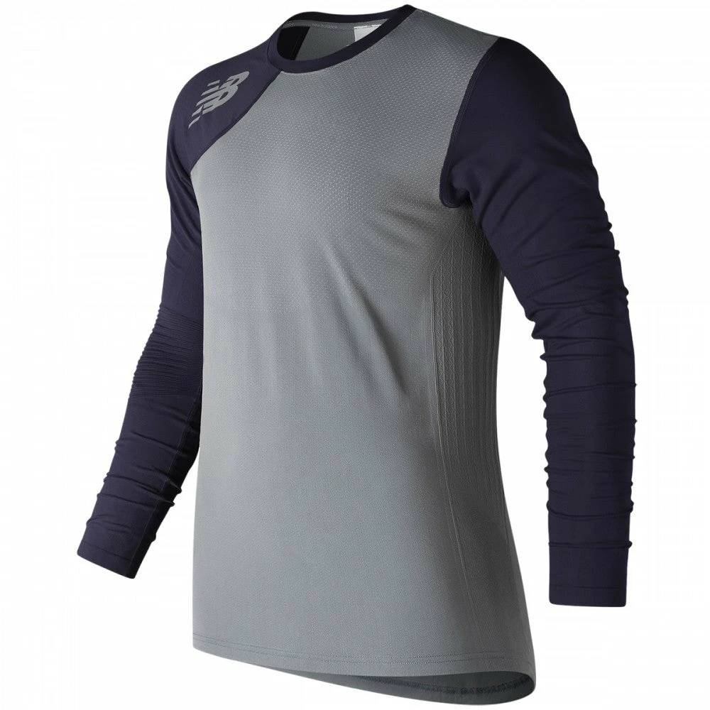 New Balance Seamless X4J Asymmetrical Shirt Right - Navy 1 New Balance Seamless X4J Asymmetrical Shirt Right - Navy