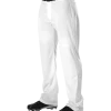 Alleson PWRPP Adult Warp Knit Wide Leg Baseball Pant - White