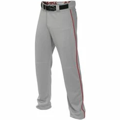 Easton Mako 2 Piped Baseball Pant - Gray Red