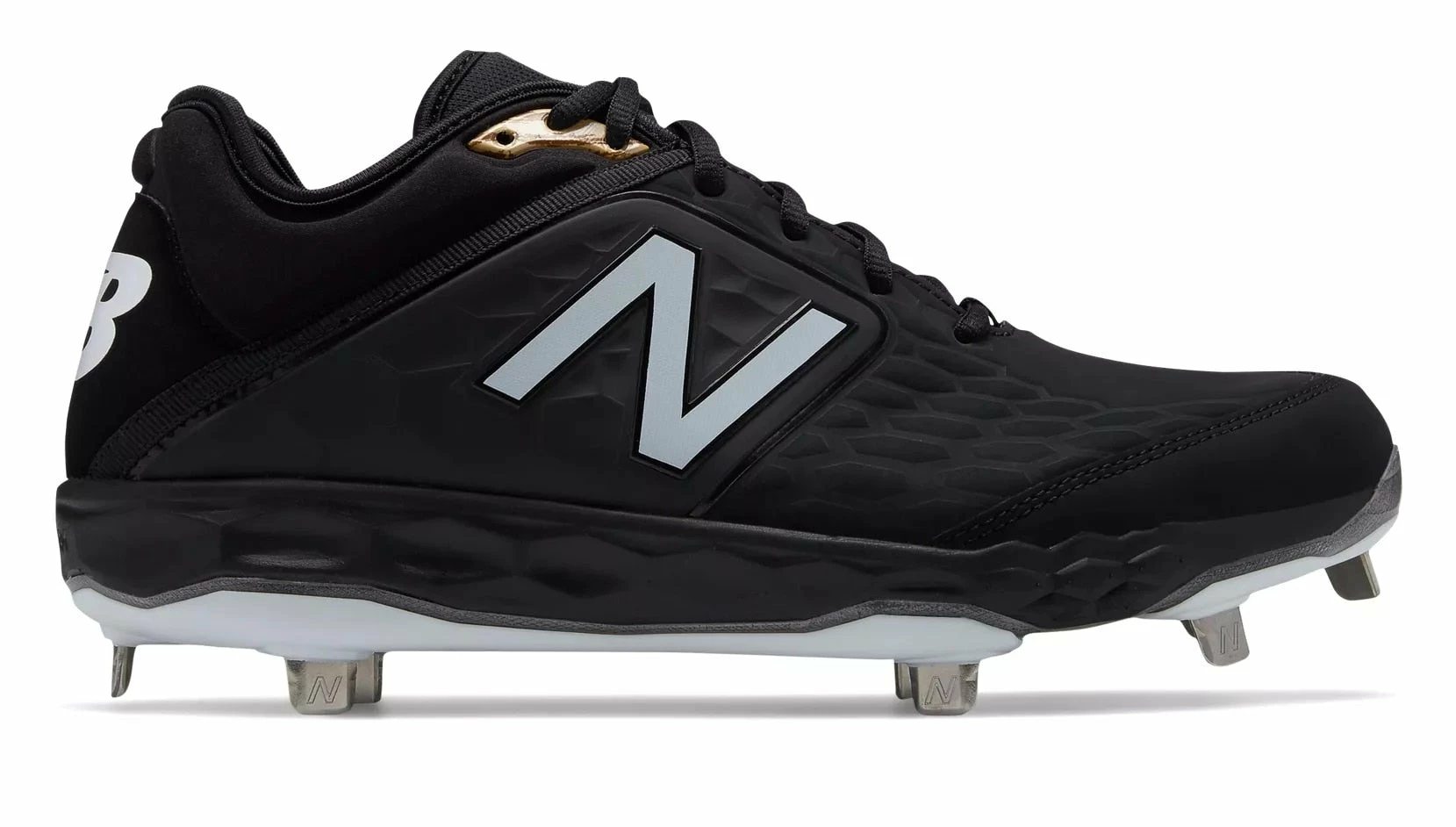 New Balance 3000v4 Fresh Foam Metal Cleats Low Cut - Black 1 New Balance 3000v4 Fresh Foam Metal Cleats Low Cut - Black