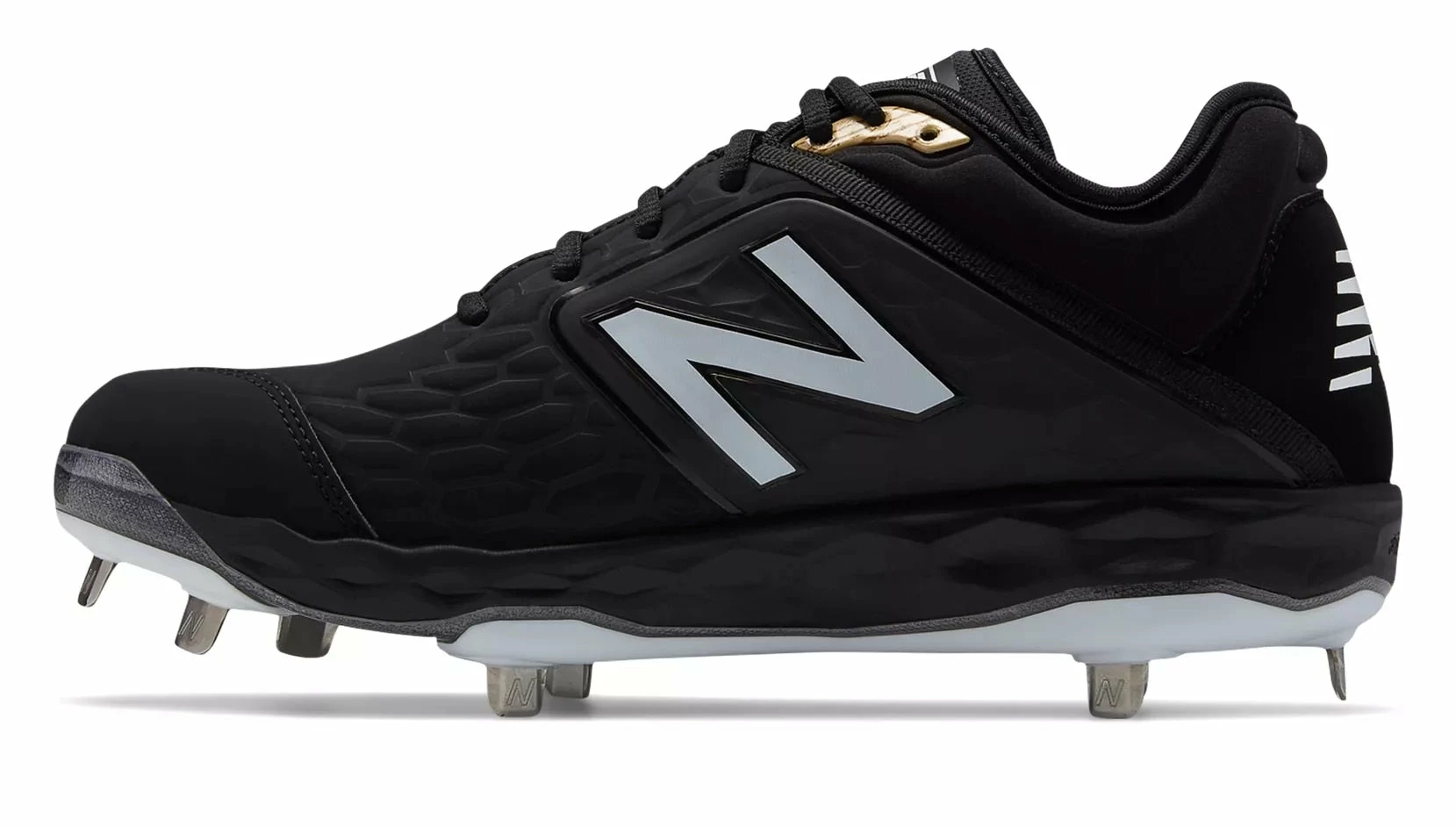 New Balance 3000v4 Fresh Foam Metal Cleats Low Cut - Black 2 New Balance 3000v4 Fresh Foam Metal Cleats Low Cut - Black - Image 2