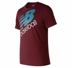 New Balance Baseball Heather Tech Tee - Burgundy