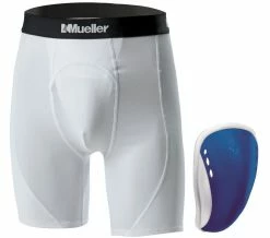 Mueller Youth Athletic Support Brief With Flex Shield Cup - Blue