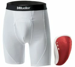 Mueller Teen Athletic Support Brief With Flex Shield Cup - Red