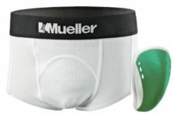 Mueller Peewee Athletic Support Brief With Flex Shield Cup - Green